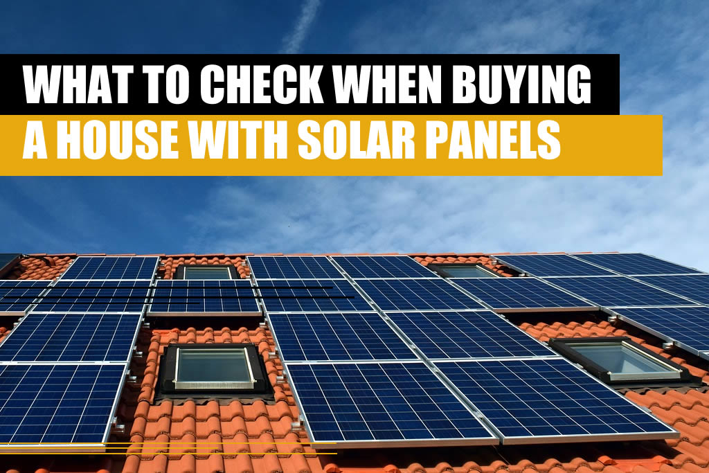 A house roof with solar a solar system, representing all things to check when buying a house with solar panels.