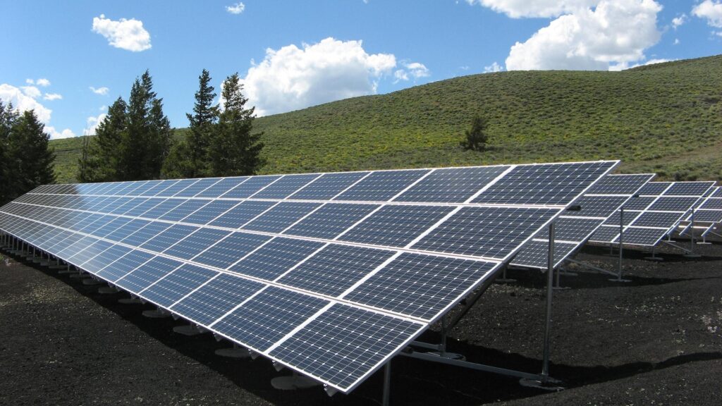 ground-mounted solar panels
